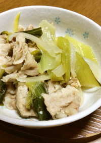 炒め物(チンゲンサイ・タマネギ・肉)