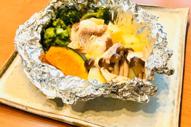 白身魚と野菜のホイル焼き 簡単 酒蒸し レシピ 作り方 By となりの魚や クックパッド