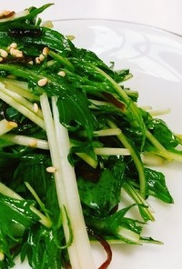 【時短レシピ】水菜と塩昆布のサラダ