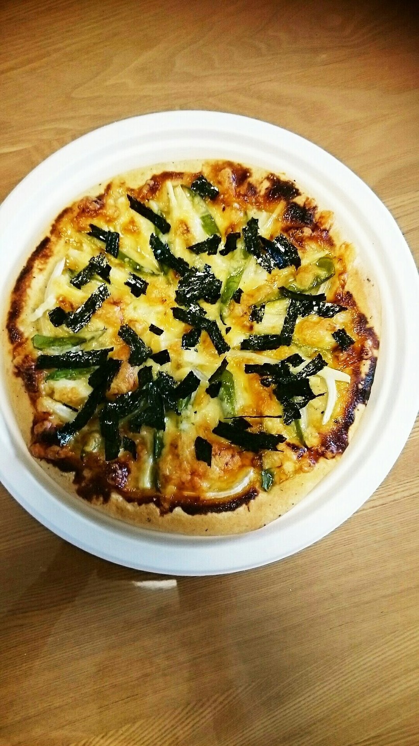 タケノコの柚子味噌ピザの画像