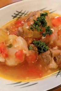 ラム肉のトマト煮込みスープ