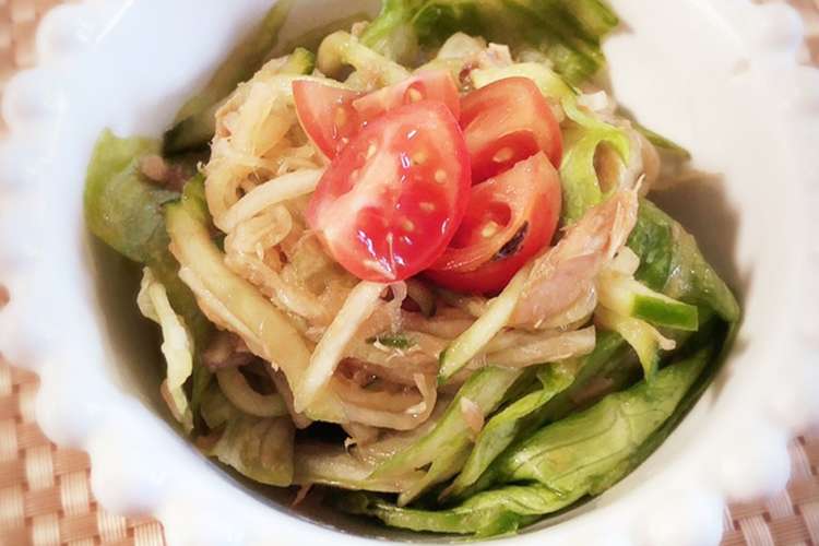 レタスまるごと 野菜サラダ レシピ 作り方 By Yuちゃんmama クックパッド
