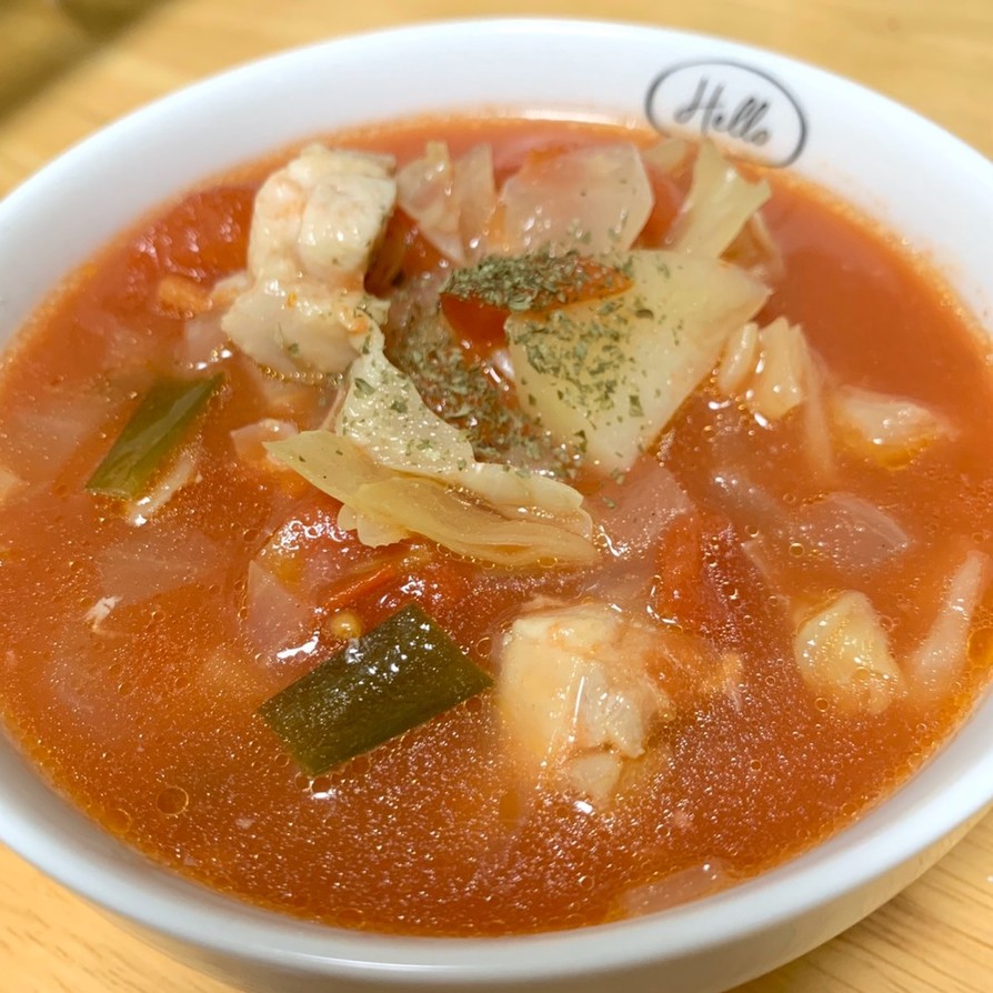 トマト缶で簡単鶏のスープ♪の画像