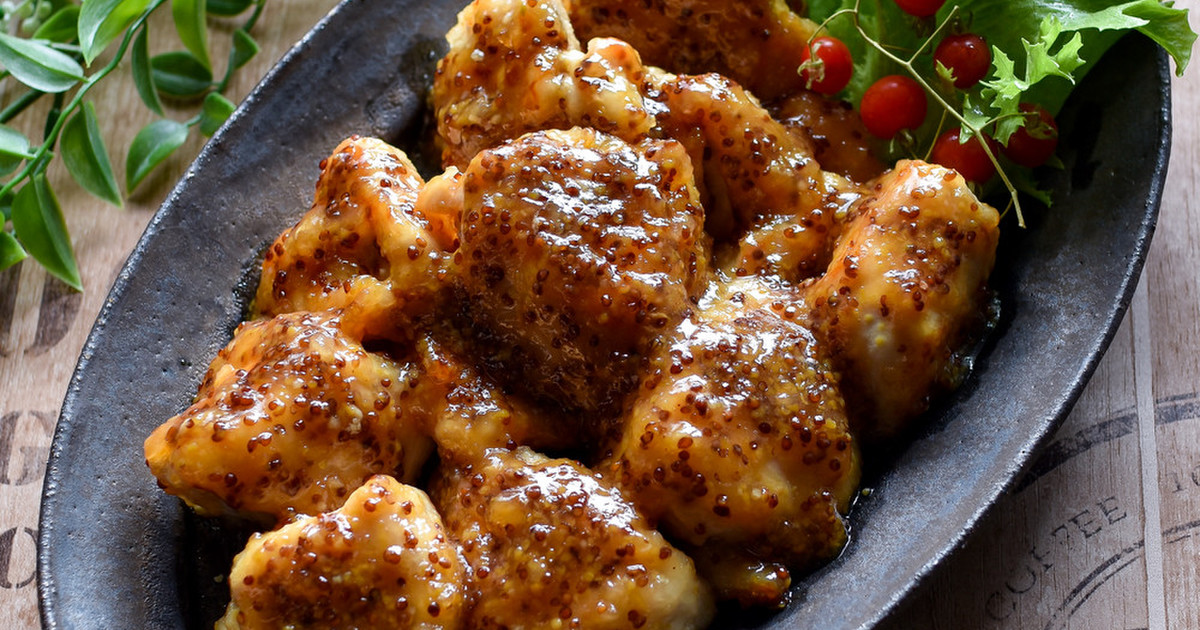 ヒラタケとハニーマスタードチキンのレシピ