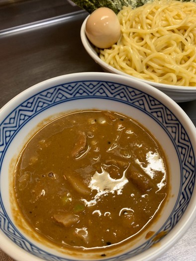 鯖味噌煮缶でドロドロWスープ味噌つけ麺の写真