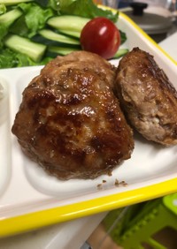 卵不要♪豚ひき肉と豆腐のハンバーグ