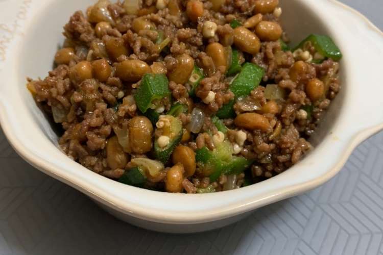 ひき肉と納豆でご飯のお供 レシピ 作り方 By お手軽マン クックパッド