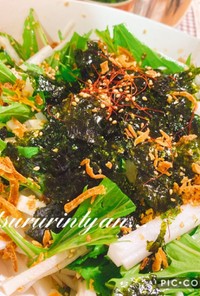 大根と水菜で作る絶品　和風×韓国風サラダ