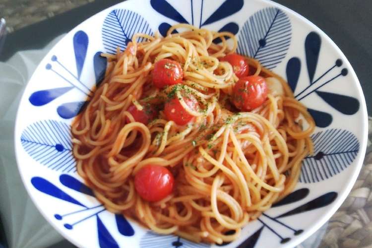 トマトジュース使用 シンプルトマトパスタ レシピ 作り方 By あやめはなこ クックパッド 簡単おいしいみんなのレシピが359万品