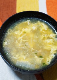 トロトロ玉葱と納豆の中華かき玉スープ