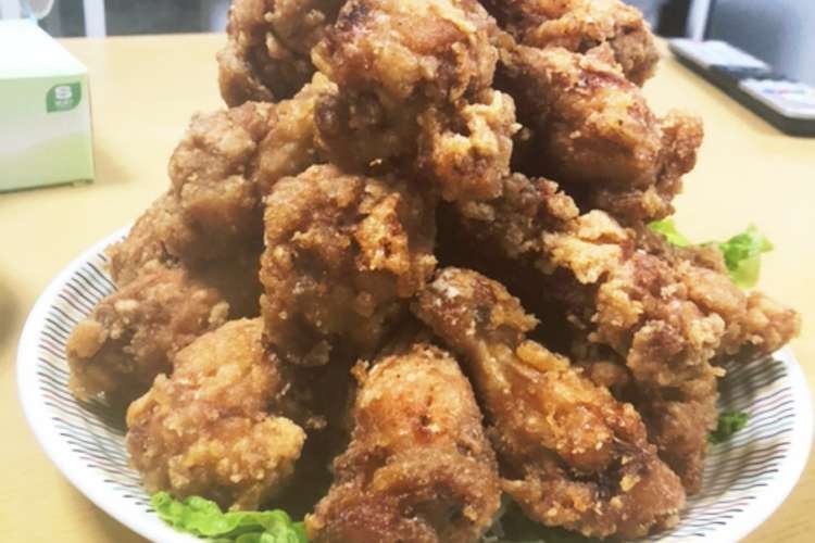 骨付き肉の唐揚げ 画像は4人分 レシピ 作り方 By ぷらむはニート クックパッド