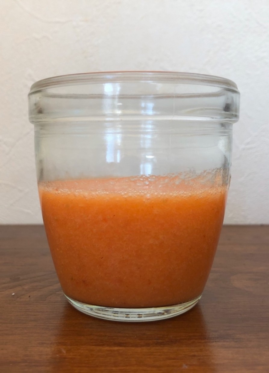 イチゴとオレンジのミックスジュースの画像