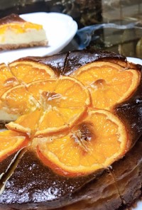 オレンジのベイクドチーズケーキ