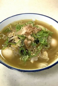 醤油ラーメン風水餃子スープ