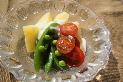 温野菜サラダ２種のヨーグルトドレッシングの写真
