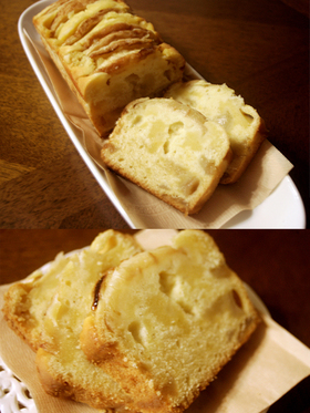 しっとりあま~い♪桃のパウンドケーキ☆