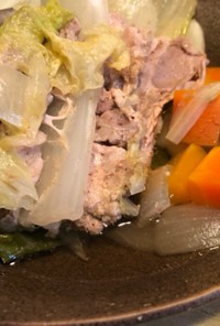 男飯　ごま油の白菜と豚バラのミルフィーユ