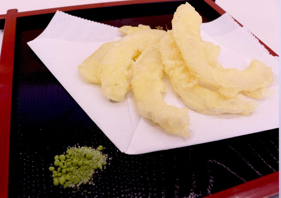食感楽しい！青パパイアの天ぷら！