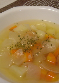 煮るだけで野菜の旨みたっぷりスープ