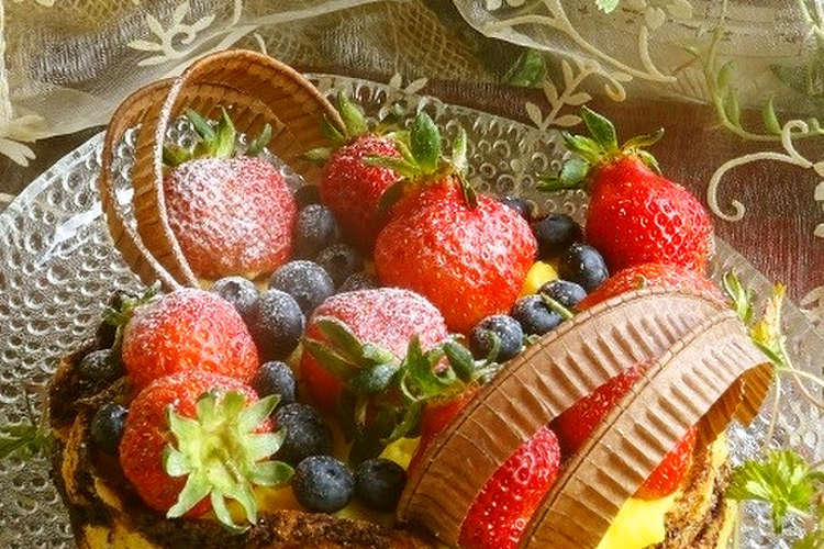 苺のバスケットスフレチーズケーキ レシピ 作り方 By 田舎の花曜日 クックパッド 簡単おいしいみんなのレシピが350万品