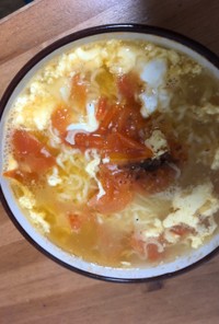 トマト卵麺　袋麺アレンジ