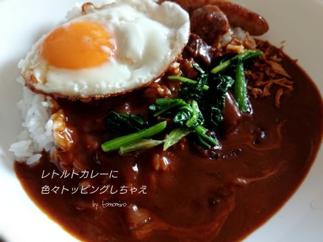 レトルトカレーに色々トッピングしちゃえ レシピ 作り方 By ともみろ クックパッド 簡単おいしいみんなのレシピが354万品