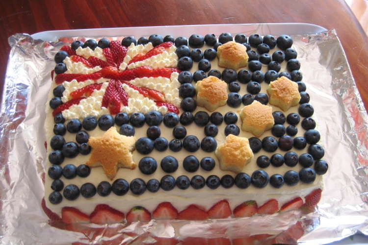フルーツdeオーストラリア国旗ケーキ レシピ 作り方 By Qoo73 クックパッド