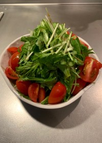 水菜サラダ鰹節ポン酢味