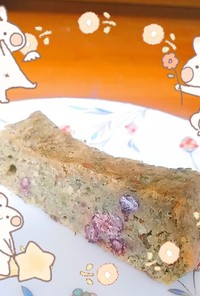 マクロビ☆よもぎと小豆の和風ケーキ