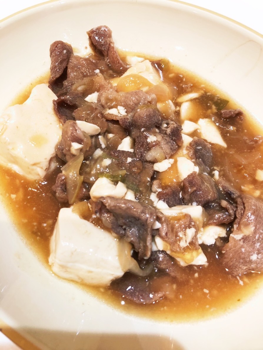 すき焼きっぽい肉豆腐の画像