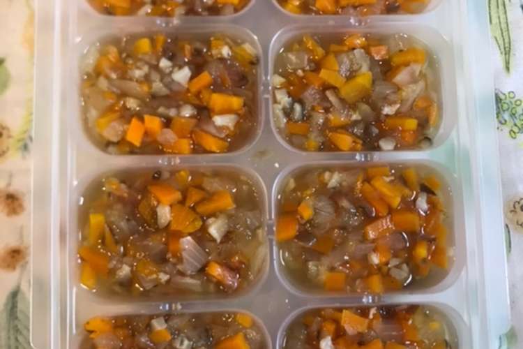 離乳食中期 後期 人参玉ねぎ椎茸の鰹節煮 レシピ 作り方 By チロチロル クックパッド