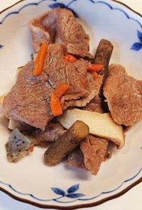 牛肉と佃煮炒め
