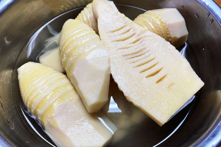 筍の皮のむき方 下茹で 自分用メモ レシピ 作り方 By 音戯 クックパッド 簡単おいしいみんなのレシピが354万品