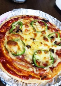 筍と昆布の佃煮ピザ