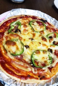 筍と昆布の佃煮ピザ