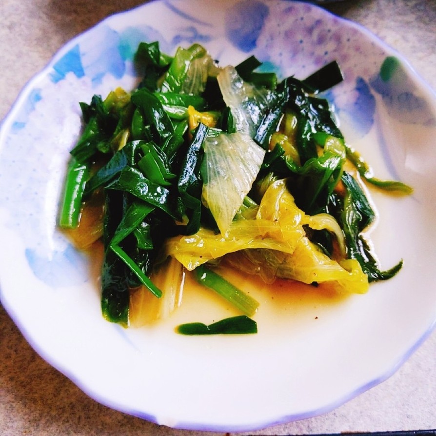 ニラレタスサラダ菜の炒めものの画像