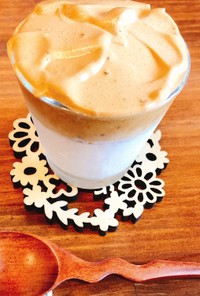 【低糖質】ダルゴナコーヒー豆乳プリン