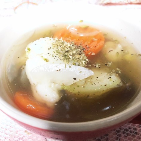 冷凍保存野菜の簡単スープ