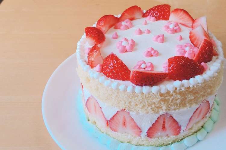 練乳いちごのデコレーションケーキ レシピ 作り方 By もふきゅう クックパッド