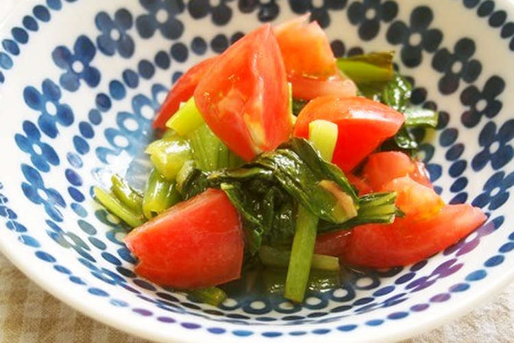 小松菜 トマトのコールスロー さっぱり レシピ 作り方 By 京たまご クックパッド 簡単おいしいみんなのレシピが355万品