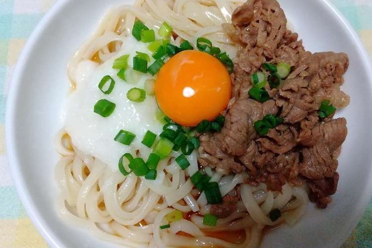月見肉とろろうどん レシピ 作り方 By 太陽の女神 クックパッド 簡単おいしいみんなのレシピが351万品