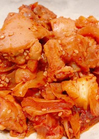 鶏と野菜炒め(ヤンニョムチキン風)