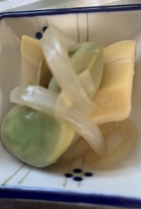 【旬】タケノコと空豆の煮物