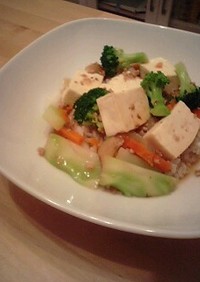 豆腐と野菜のあんかけご飯