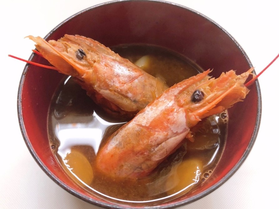 簡単海鮮味噌汁〜海老の味噌汁〜の画像