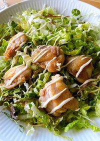 糖質オフ☆野菜と鶏肉のヘルシーサラダ
