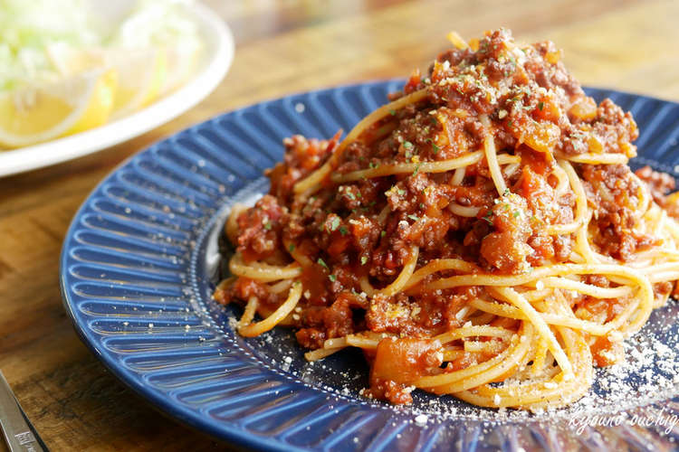 合い挽き肉 チーズの合う肉感ボロネーゼ レシピ 作り方 By 今日のおうちごはん クックパッド 簡単おいしいみんなのレシピが360万品