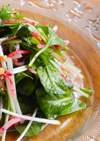 水菜と大根の生胡椒サラダ