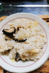 筍と椎茸の炊き込みご飯＼(^o^)／