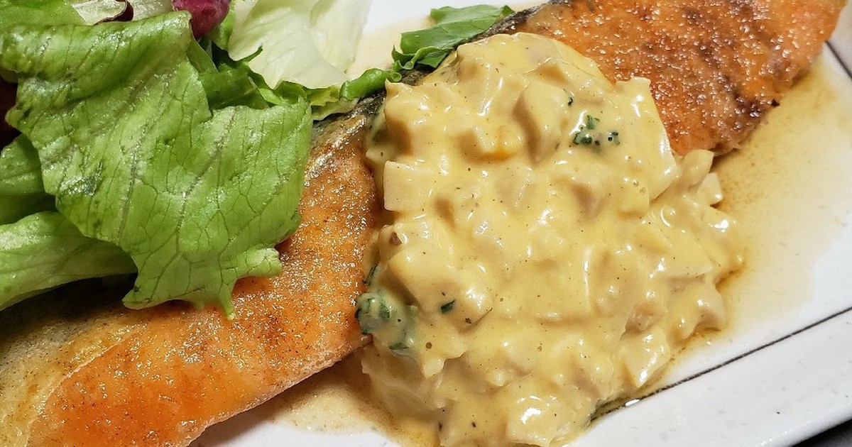 鮭のムニエル タルタルソースのせ レシピ 作り方 By Hal Bee クックパッド 簡単おいしいみんなのレシピが353万品